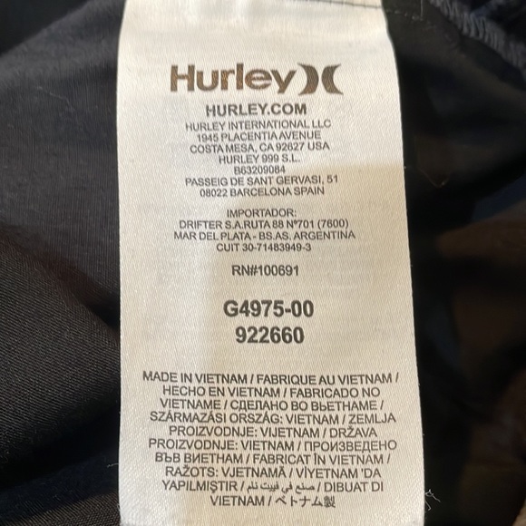 Hurley Mens Size 30 Shorts 10 inch inseam Pockets Gray Black Color Nike Dri-Fit - Picture 11 of 12